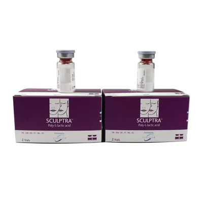 حشو الجلد PLLA Poly- L- Lactic Acid الحشو الجلدي المضاد للشيخوخة جراحة الوجه (2 قنينة × 5 مل)