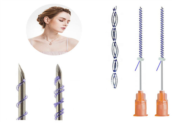 الكولاجين القابل للاستيعاب Pdo Thread Filler Cog 6D W Cannula Lifting Thread