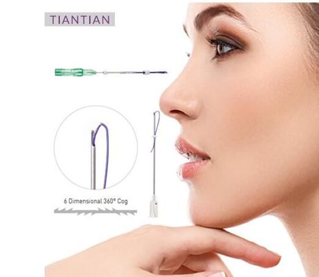 القوة الرفعية DOP PCL PLLA الخيوط 25mm 38mm الخيوط الأنفية الرفعة 18g 19g