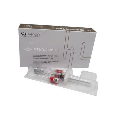 بروفيلو H+L 32mg 1-2ml حقنة ملئ مسبقًا حمض الهيالورونيك ذو وزن جزيئي عالي