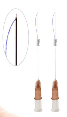 خيوط PDO قابلة للتصرف مع سنون إبرة بليدة الأنف على شكل سمك القرش لشد الوجه بخيوط PDO