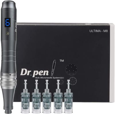 الدكتور قلم Ultima M8 المهنية Microneedling Dermapen USB قابلة لإعادة الشحن 5pcs 32Pin بطاقة غطاء إبرة