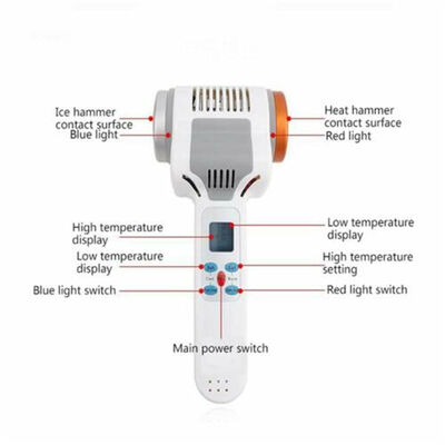 آلة رفع تجديد بشرة الوجه بمطرقة ساخنة وباردة بالموجات فوق الصوتية للعلاج بالتبريد LED