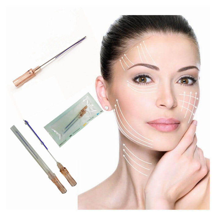 رفع الوجه V Line Pdo Fishbone Molding Thread18g 100mm 120mm خيوط الغزل مع إبرة لتشكيل الوجه Cog Mono